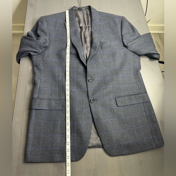 Lauren Ralph Lauren Men's 100% Wool Blazer with Elbow Patch Houndstooth Pattern - Picture 9 of 11